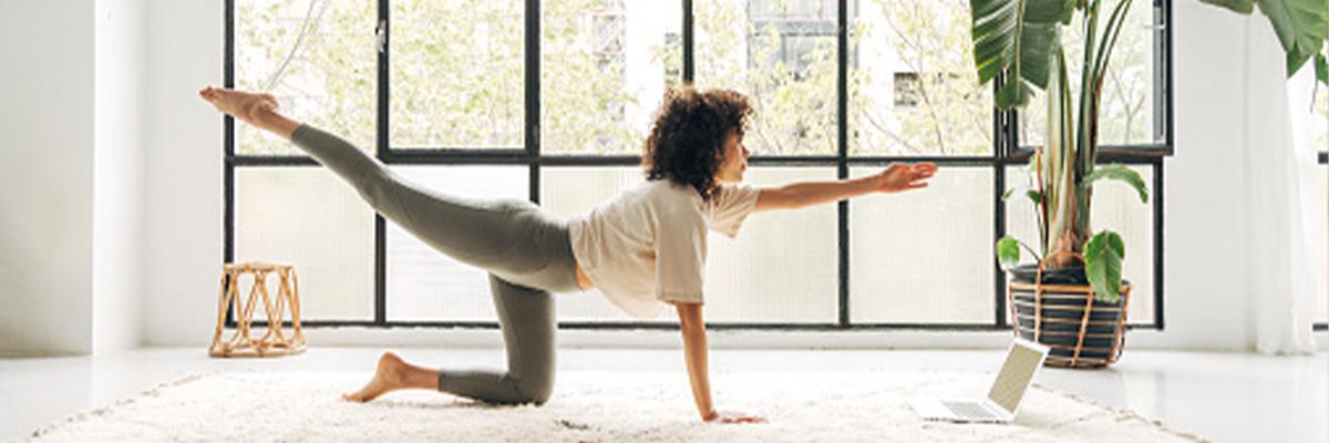 Woman doing yoga pose